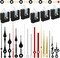 6-Piece High Torque Quartz Clock Movement Kit – 6 Pairs of Hands, Battery-Powered, DIY Long Shaft Repair Parts (13mm).